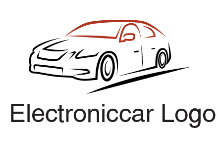 outline of sedan car logo