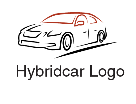 outline of sedan car logo