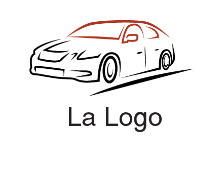 outline of sedan car logo