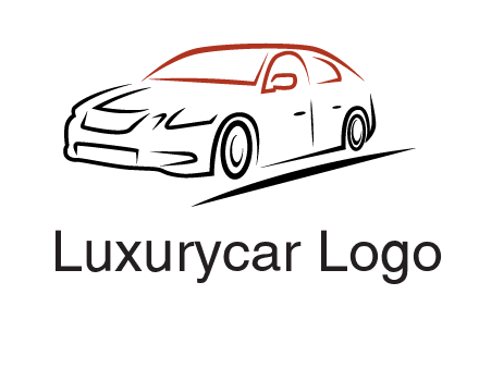 outline of sedan car logo