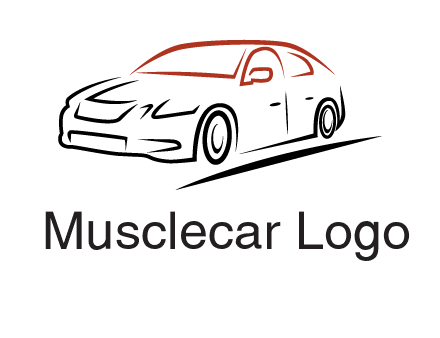 outline of sedan car logo