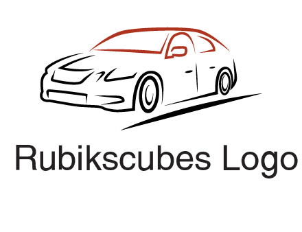 outline of sedan car logo