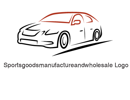 outline of sedan car logo