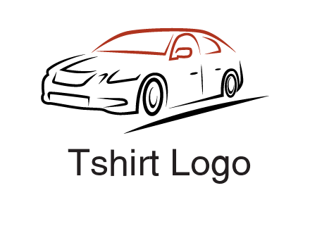 outline of sedan car logo