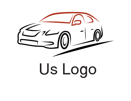 outline of sedan car logo