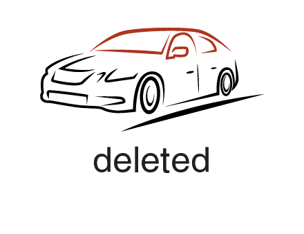 outline of sedan car logo