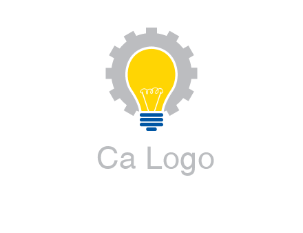 gear and bulb engineering icon