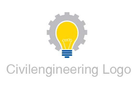 gear and bulb engineering icon