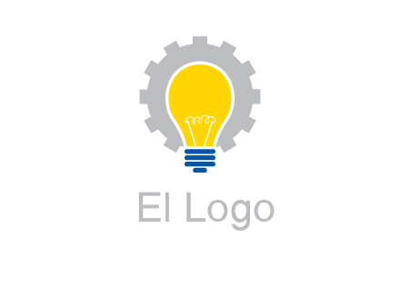 gear and bulb engineering icon