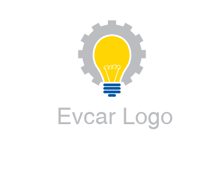 gear and bulb engineering icon