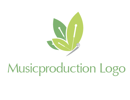 leaf wings butterfly logo