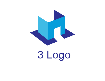 abstract box and door construction logo