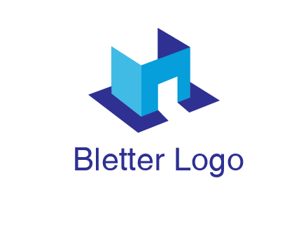 abstract box and door construction logo