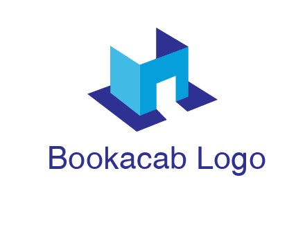 abstract box and door construction logo