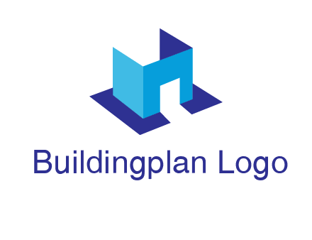 abstract box and door construction logo