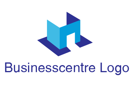 abstract box and door construction logo