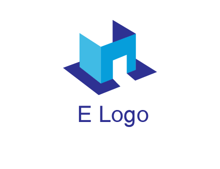 abstract box and door construction logo