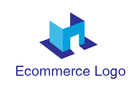 abstract box and door construction logo