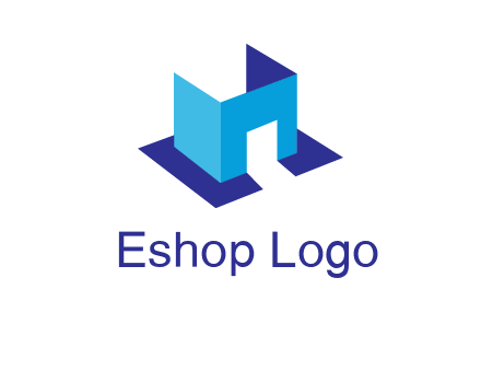 abstract box and door construction logo