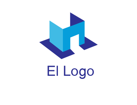 abstract box and door construction logo