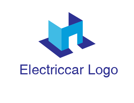 abstract box and door construction logo