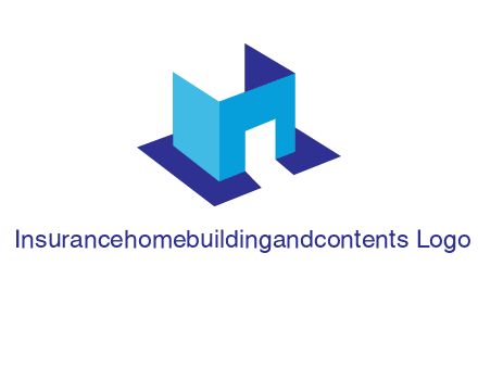 abstract box and door construction logo