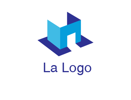 abstract box and door construction logo