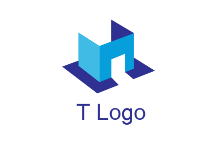 abstract box and door construction logo