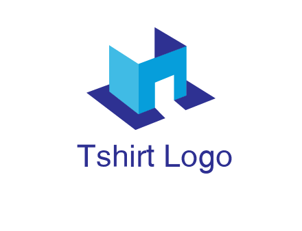 abstract box and door construction logo