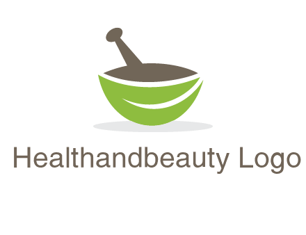 pestle mortar leaf pharmacy logo