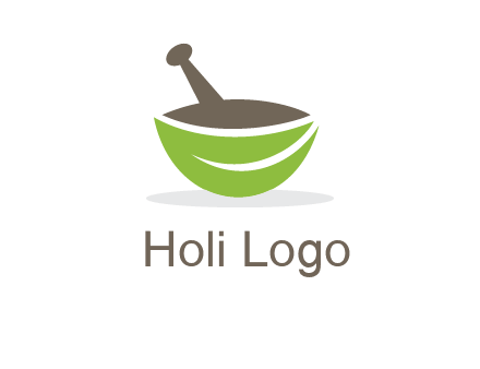 pestle mortar leaf pharmacy logo