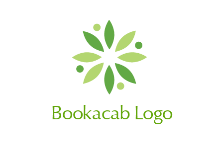 flower swoosh people employment logo