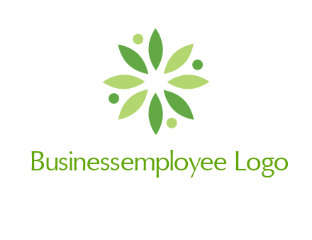 flower swoosh people employment logo