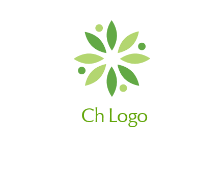 flower swoosh people employment logo