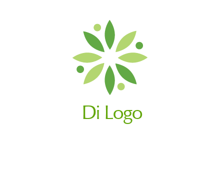 flower swoosh people employment logo