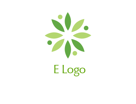 flower swoosh people employment logo