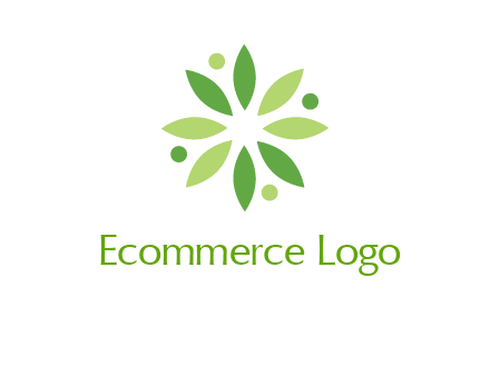 flower swoosh people employment logo