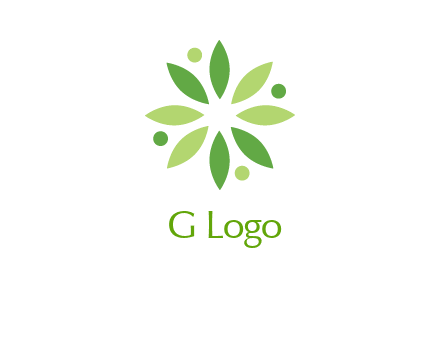 flower swoosh people employment logo