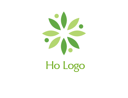 flower swoosh people employment logo