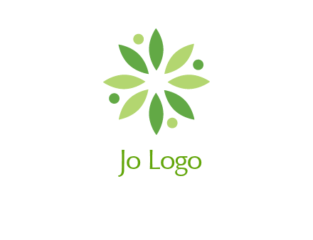 flower swoosh people employment logo