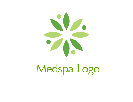 flower swoosh people employment logo