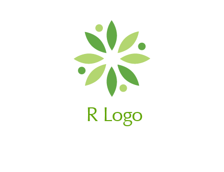 flower swoosh people employment logo