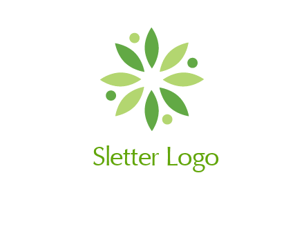 flower swoosh people employment logo