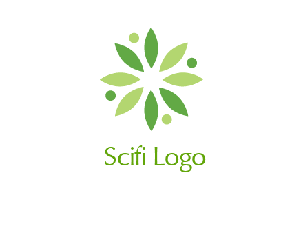 flower swoosh people employment logo