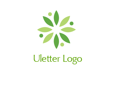 flower swoosh people employment logo