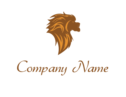 side profile lion head logo