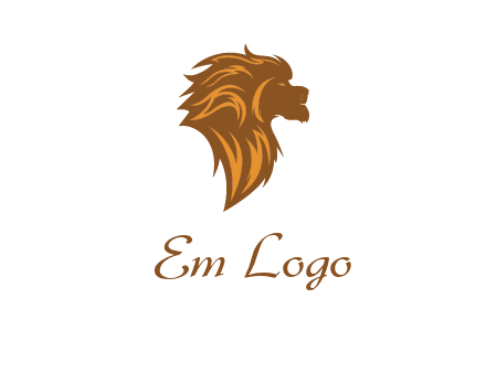 side profile lion head logo