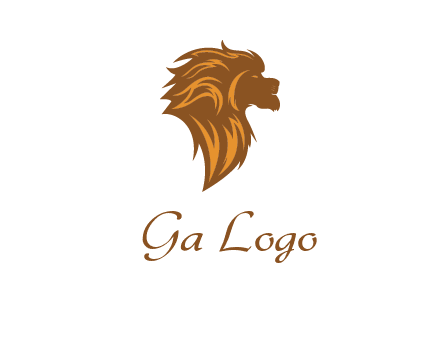 side profile lion head logo