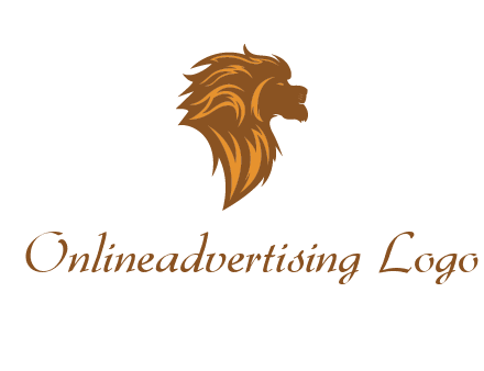 side profile lion head logo