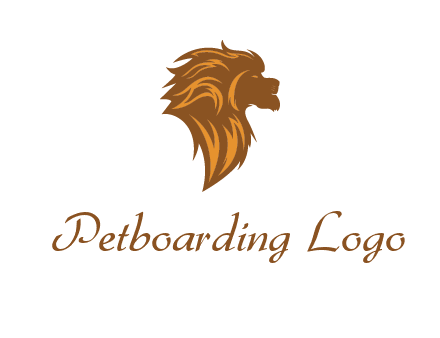 side profile lion head logo